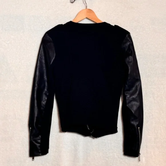 LAST CALL FINAL PRICE GREAT DEAL INC faux leather double zipper jacket large - Picture 10 of 10